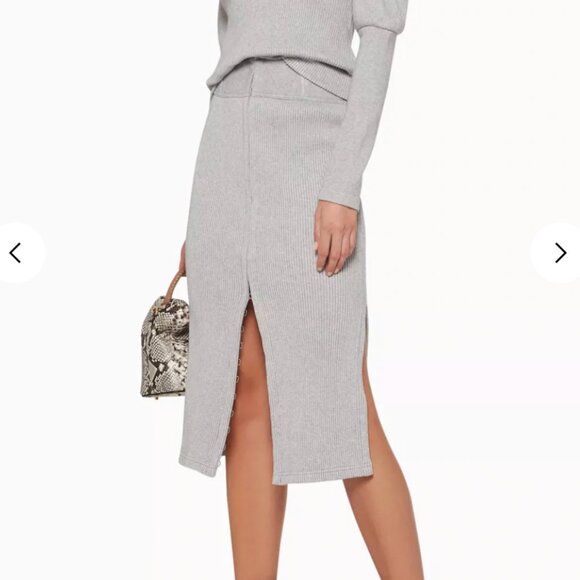 Jonathan Simkhai Hook & Eye Detail Knit Pencil Skirt (colour for sale is black*) - Picture 2 of 4